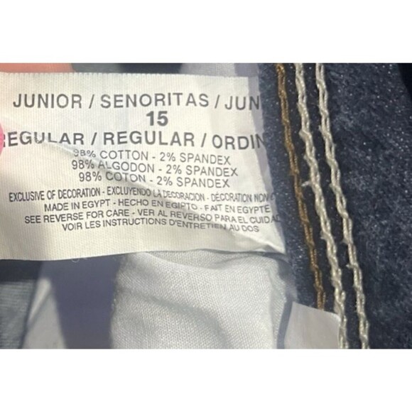 LEI Sophia Hiphugger Jeans Size 15 Flare Dark  Y2K Boho Grunge - Picture 8 of 13